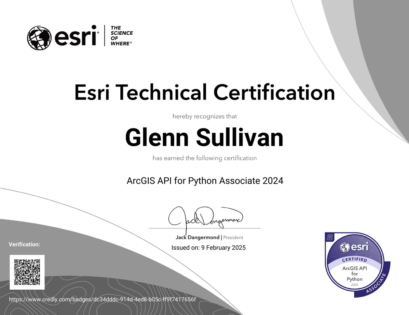 Esri technical certification: ArcGIS API for Python Associate 2024