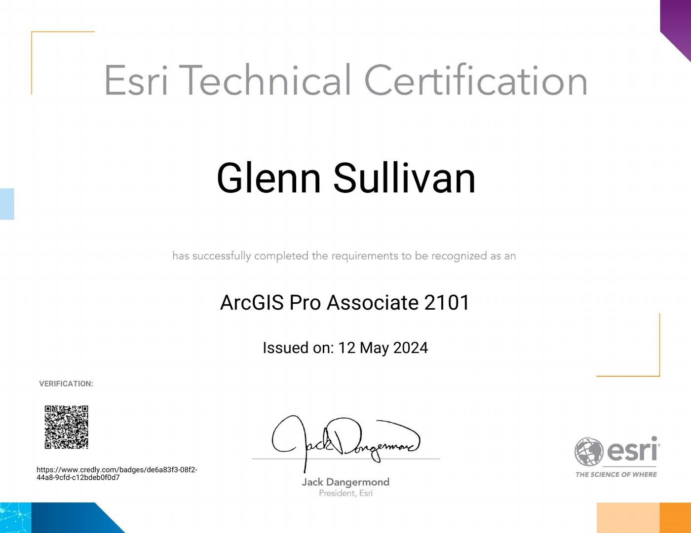 Esri technical certification: ArcGIS Pro Associate 2101