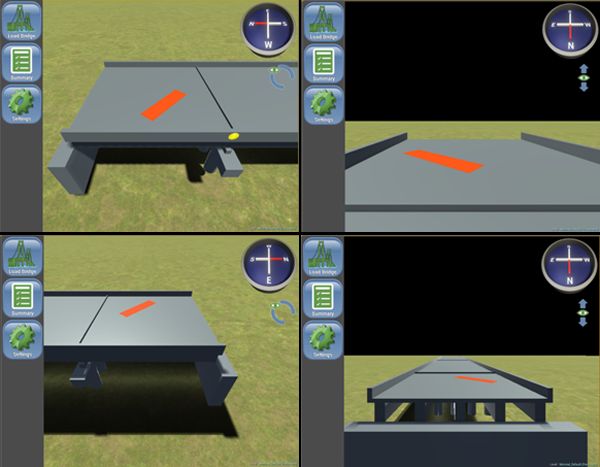 Four views of the same bridge deck defect