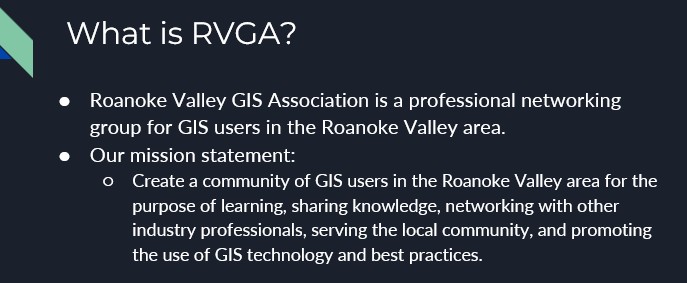 What is RVGA? Mission statement slide